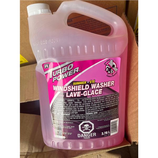 Lot of 4 Turbo Power Summer Windshield Washer Fluid 3.78L