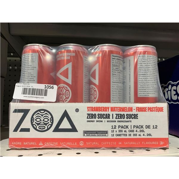 Zoa Strawberry Watermelon Aero Sugar Energy Drink 12 x 355ml