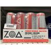 Image 1 : Zoa Strawberry Watermelon Aero Sugar Energy Drink 12 x 355ml