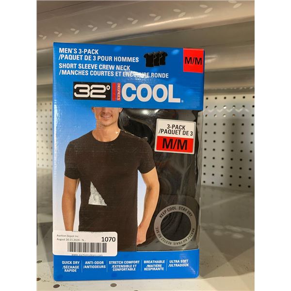 32° Cool  Mens 3 Pack Short Sleeve Crew Neck Shirts