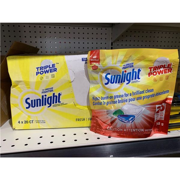 Sunlight Triple Power Dishwasher Detergent 20count x's 4