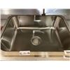 Image 3 : Stainless Steel Single Basin Sink OUTSIDE Measurement 23 1/2"L x 7 1/2" D x 17 3/8" W