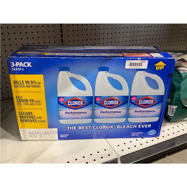 Clorox Performance Disinfecting Bleach 3 Pack x's 3.57L