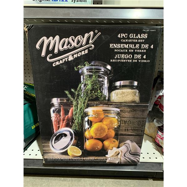 Mason Craft & More 4 Pc Glass Canister Set