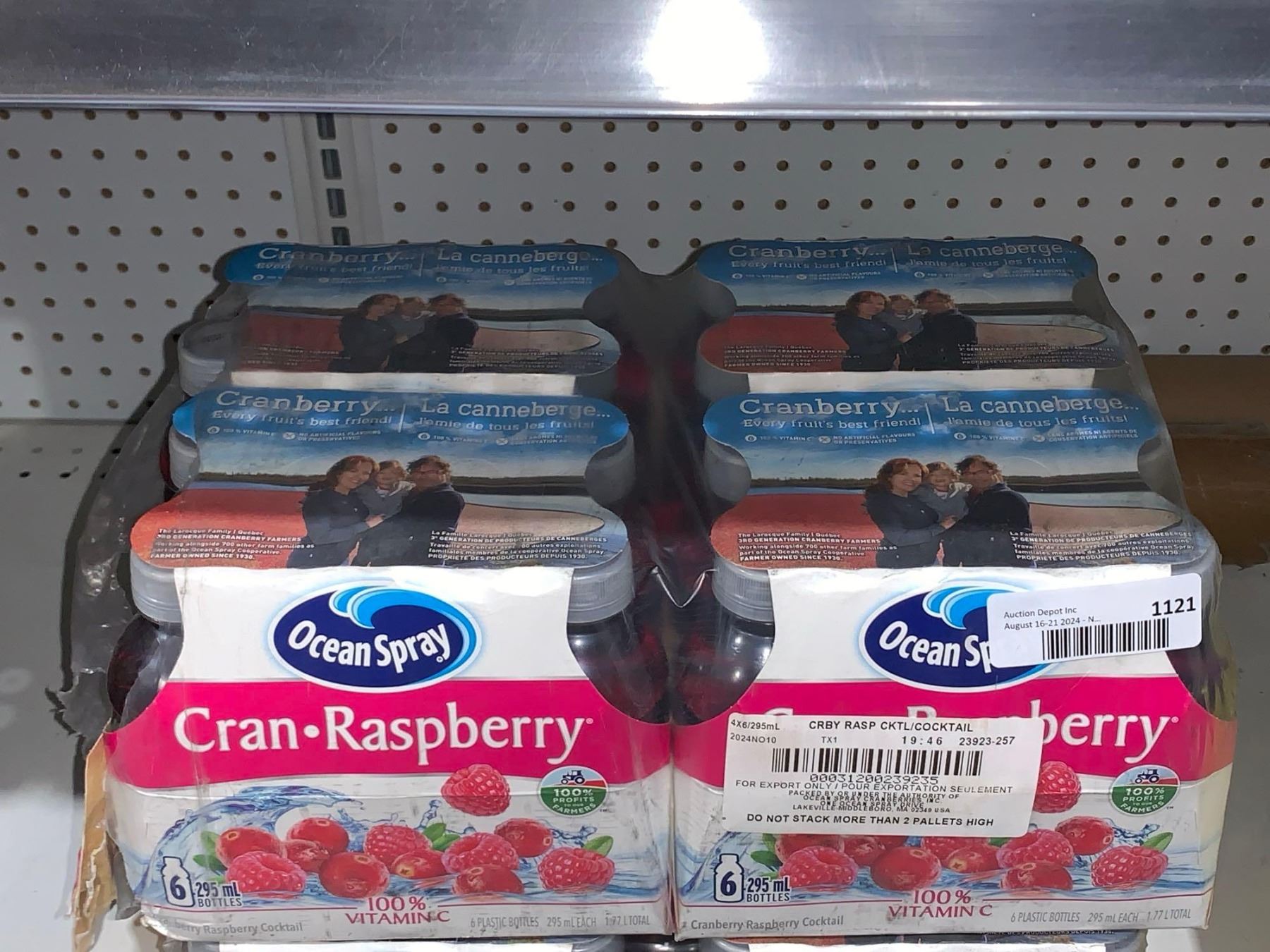 Ocean Spray Cran-Raspberry Cocktail 24 x 295ml