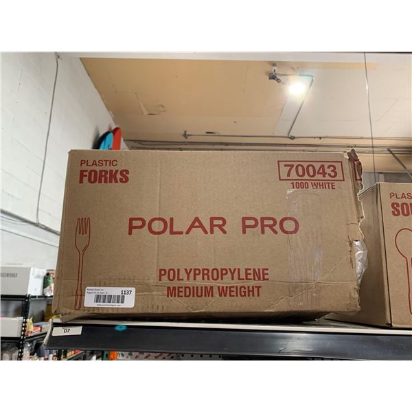Polar Pro Plastic Forks Medium Weight 1000pcs White