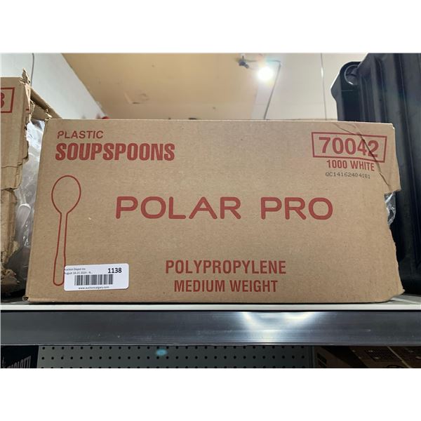 Polar Pro Plastic Soup Spoons  Medium Weight 1000pcs White