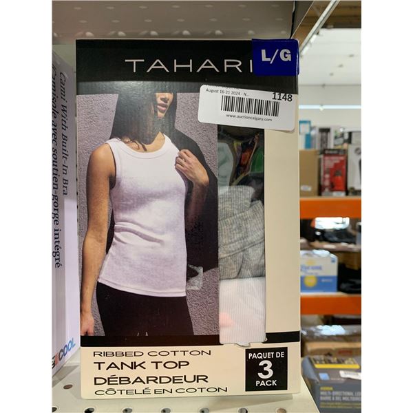 Tahati Ribbed Cotton Tank Top Pack of 3