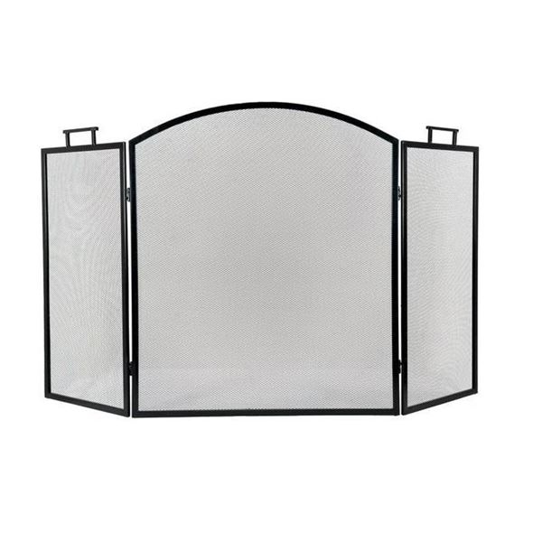 Classic 3 Panel Folding Mesh Fireplace Screen