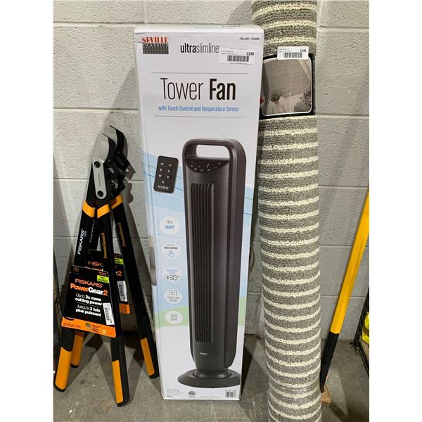 Seville UltraSlimLine Tower Fan W/ Touch Control & Temperature Sensor