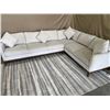 Image 1 : Thomasville White L Shaped Sectional Sofa with 4 Throw Cushions