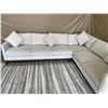 Image 2 : Thomasville White L Shaped Sectional Sofa with 4 Throw Cushions