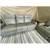 Image 2 : 2 pc Leather Reclining Livingroom Set, - Gray - 3 Seater Sofa & Matching 2 Seater sectional