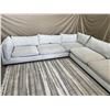Image 5 : White Oversized 116" Modern Pillow Arm Feather/Memory Foam Fill 3-Piece Corner Sectional Sofa, Wheat
