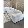 Image 6 : White Oversized 116" Modern Pillow Arm Feather/Memory Foam Fill 3-Piece Corner Sectional Sofa, Wheat