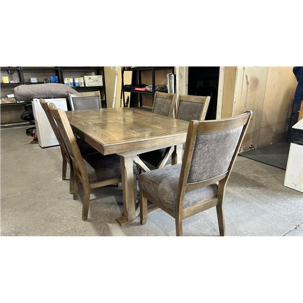 Wooden & Upholstered 7 Pc Dining Set