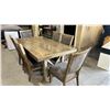 Image 2 : Wooden & Upholstered 7 Pc Dining Set