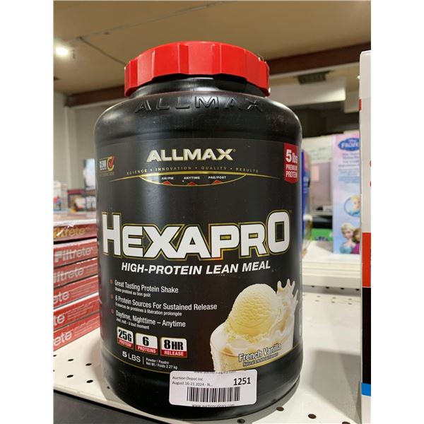 AllMax HexaPro High Protein Lean Meal French Vanilla 2.27kg