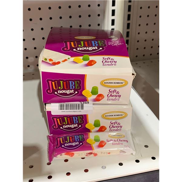 Golden Bonbon JuJube Nougat Bars 18 Bars x 3 Packs