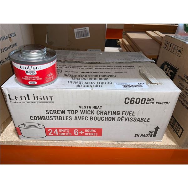 LeoLight Vesta Heat Screw Top Wick Chafing Fuel 24 Units
