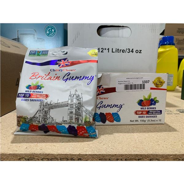 Cheery Chews Britain Gummy Wild Berries Candy 12 x 150g