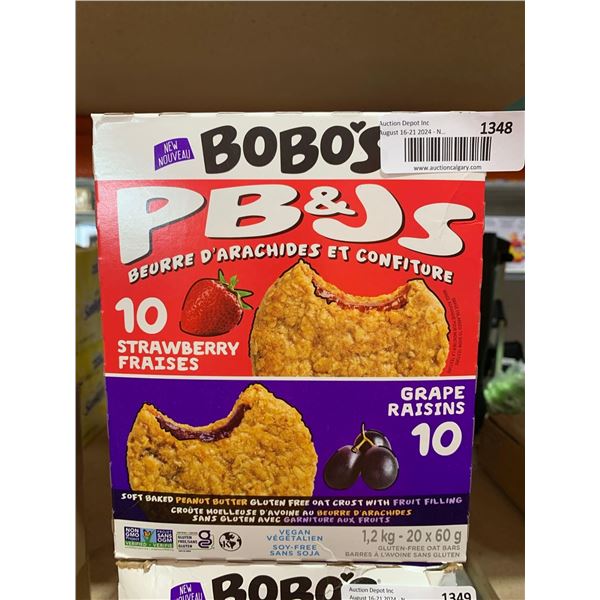 Bobo's Peanut Butter & Jelly Stuff'd Oat Bites, 20 Pack (1.3 oz Each), Healthy Gluten-Free Snack Str