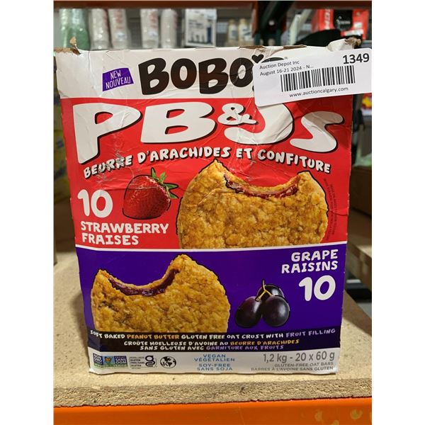 Bobo's Peanut Butter & Jelly Stuff'd Oat Bites, 20 Pack (1.3 oz Each), Healthy Gluten-Free Snack Str