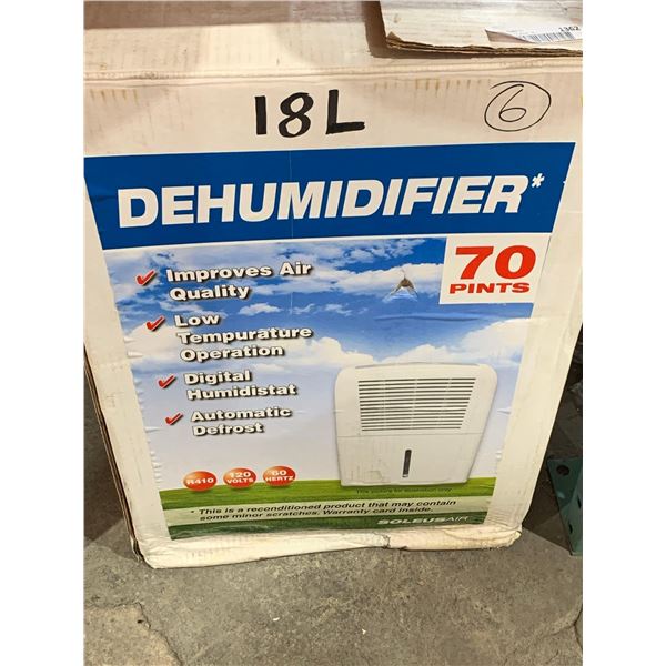SoleusAir Dehumidifier 70pint 18L