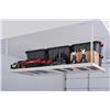 Image 1 : Adjustable Height Garage Overhead Ceiling Storage Rack in White (96 in. W x 32 in. D)