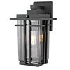 Image 1 : Good Earth Lighting Outdoor LED Wall Lantern Matte Black Finish w/ Smoke Glass