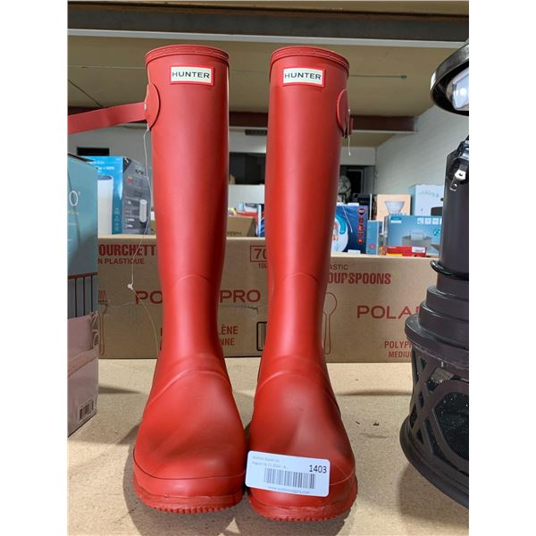 Hunter Womens Original Tall Red Boot Size 11