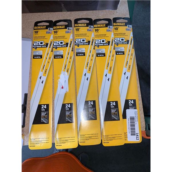 DeWalt 10" Bi-Metal Hacksaw Blades (2 Pack) 24 TPI x's 5