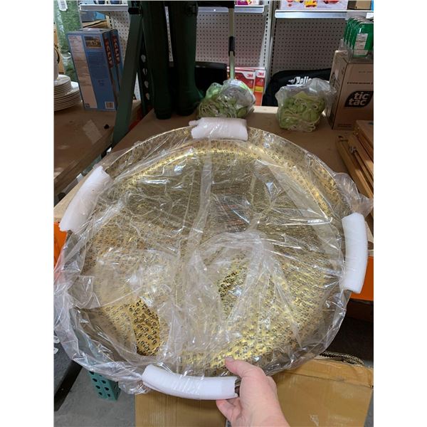 Ashley Furniture Signature Design - Morley Tray - Brass 75" W x 21. 75" D x 2. 25" H