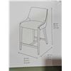 Image 3 : Aiden & Ivy Counter Height Upholstered Stool