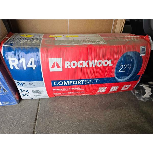Rockwell Comfort Batt R14 24" Insulation 6.1 Sq Ft - Split Packaging