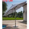 Image 4 : SunVilla 11’ Round Cabana Stripe Aluminum Market Umbrella