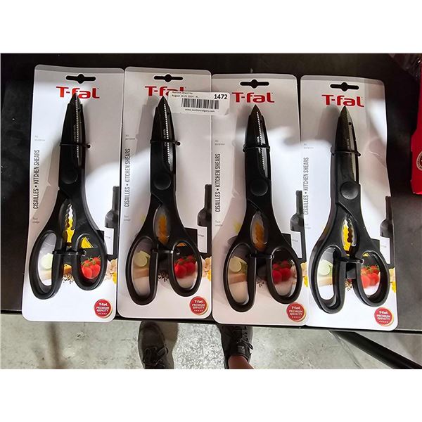 Lot of 4 T-Fal Kitchen Scissors