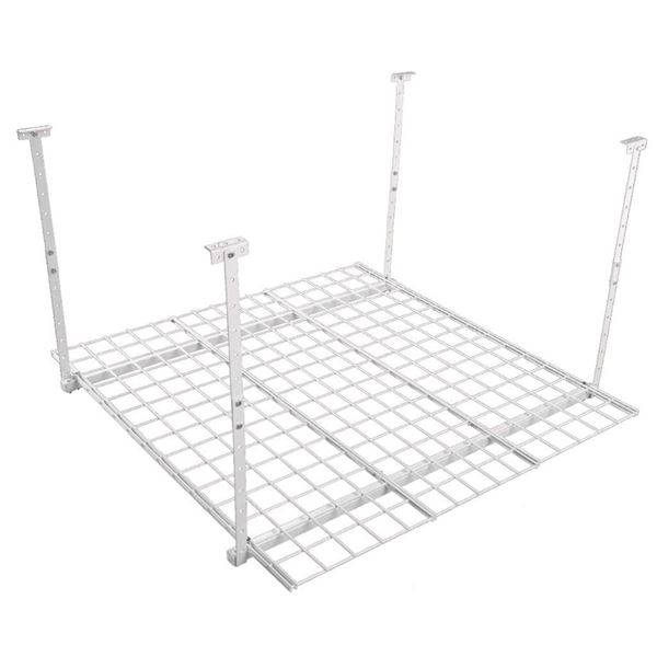 48x48 Loft Ceiling Rack in Silver Vein