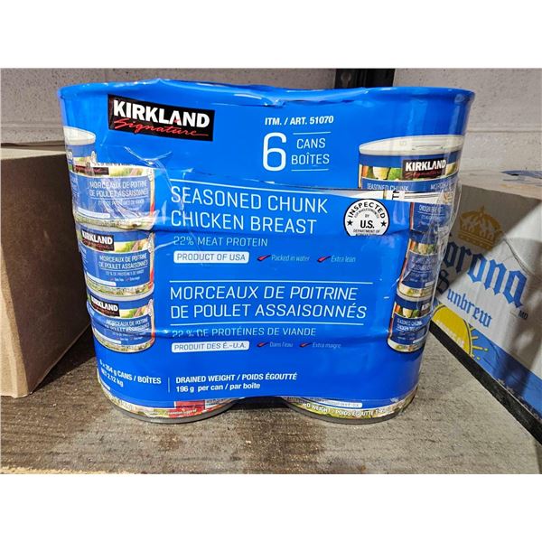 Kirkland Seasoned Chunk Chicken Breast 6x196ml cans
