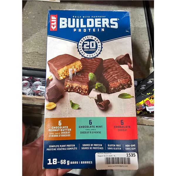 Clif Builders Protein Bars - Assorted Flavors 18x68g