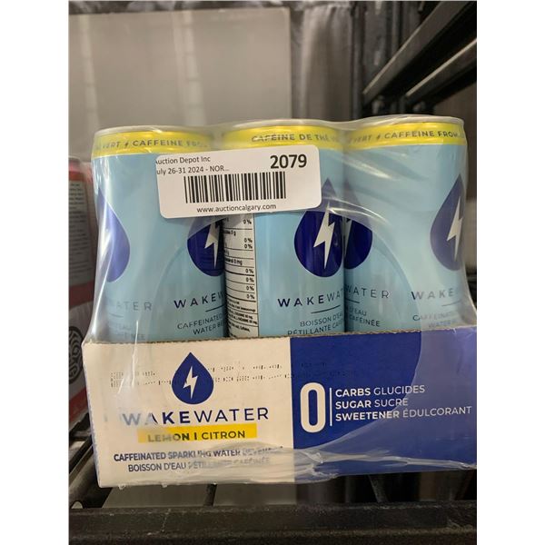 WakeWater Lemon Decaffeinated Sparkling Water 12x355ml