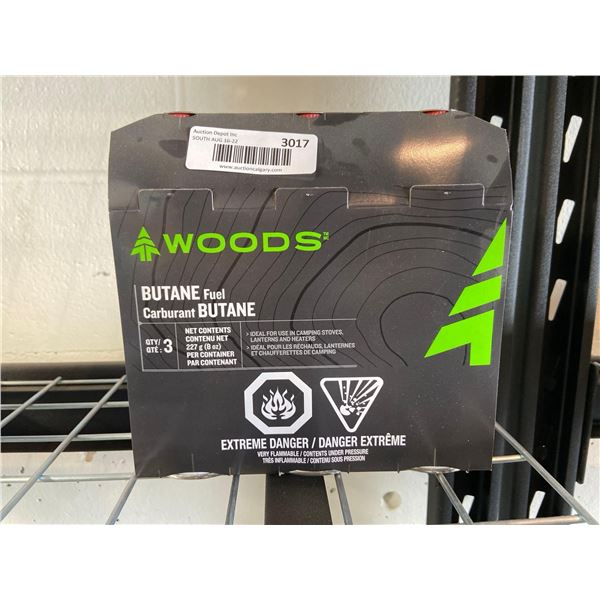 Woods butane fuel 3x227g
