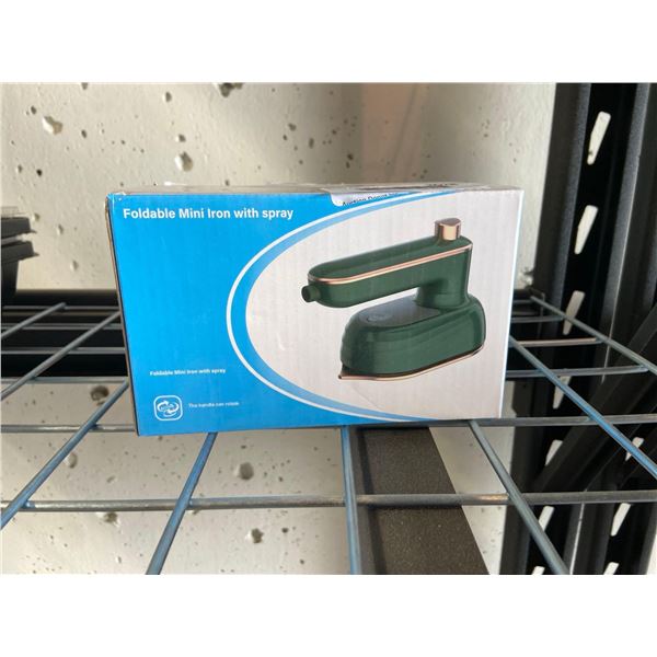 Foldable mini iron with spray
