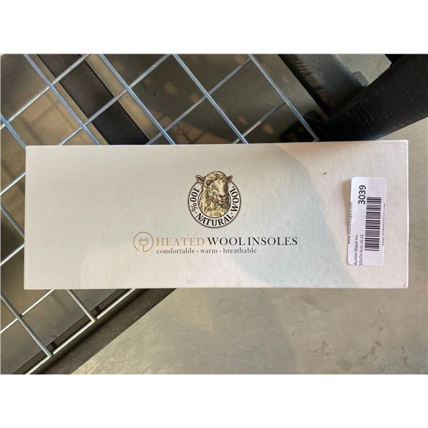 Heated wool insoles size 10-11 mens