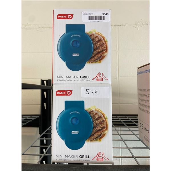 Dash mini maker grill, lot of 2