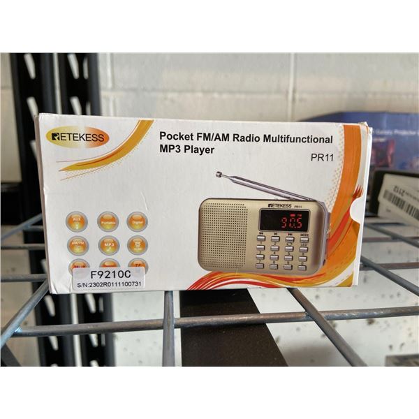Retekess Pocket FM\AM radio multifunctional MP3 player