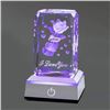 Image 3 : hochance 3D Ring&Rose Crystal Multicolor Nightlight - I Love You Decolamp - Perfect Valentines Day G