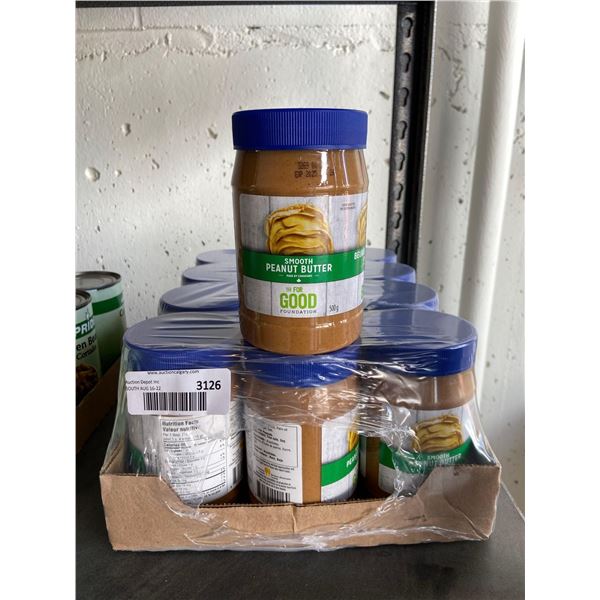 The For Good Foundation Smooth Peanut Butter 12 x 500g