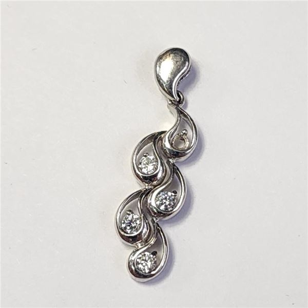 14K White Gold Cz 1.86G Pendant, Suggested Retail Value $700
