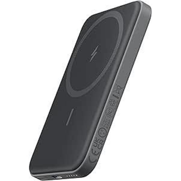Anker Magnetic Portable Charger, 5,000 mAh Wireless Portable Charger with USB-C Cable, Battery Pack 